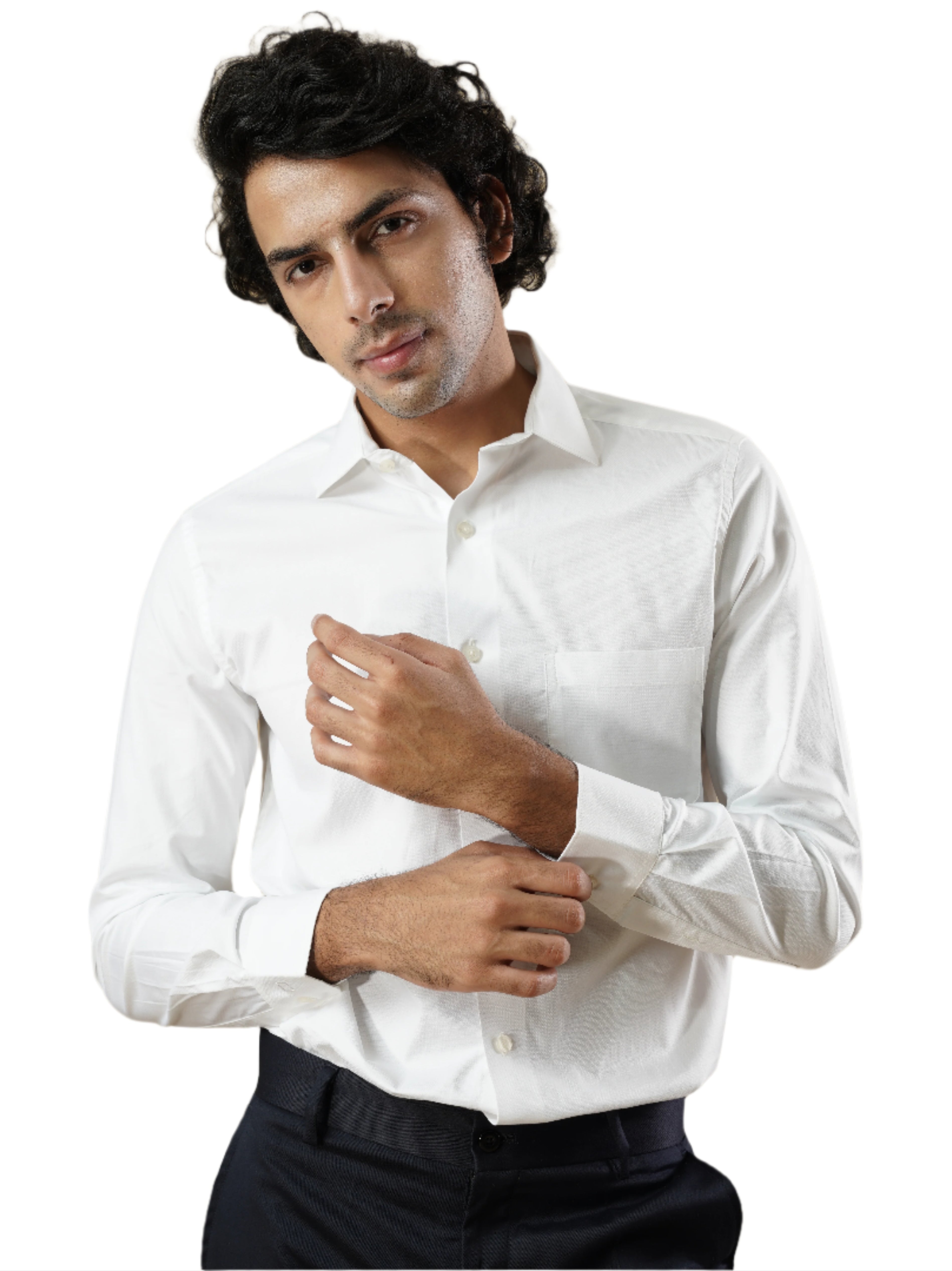 Men’s White Formal Full Sleeves Shirt