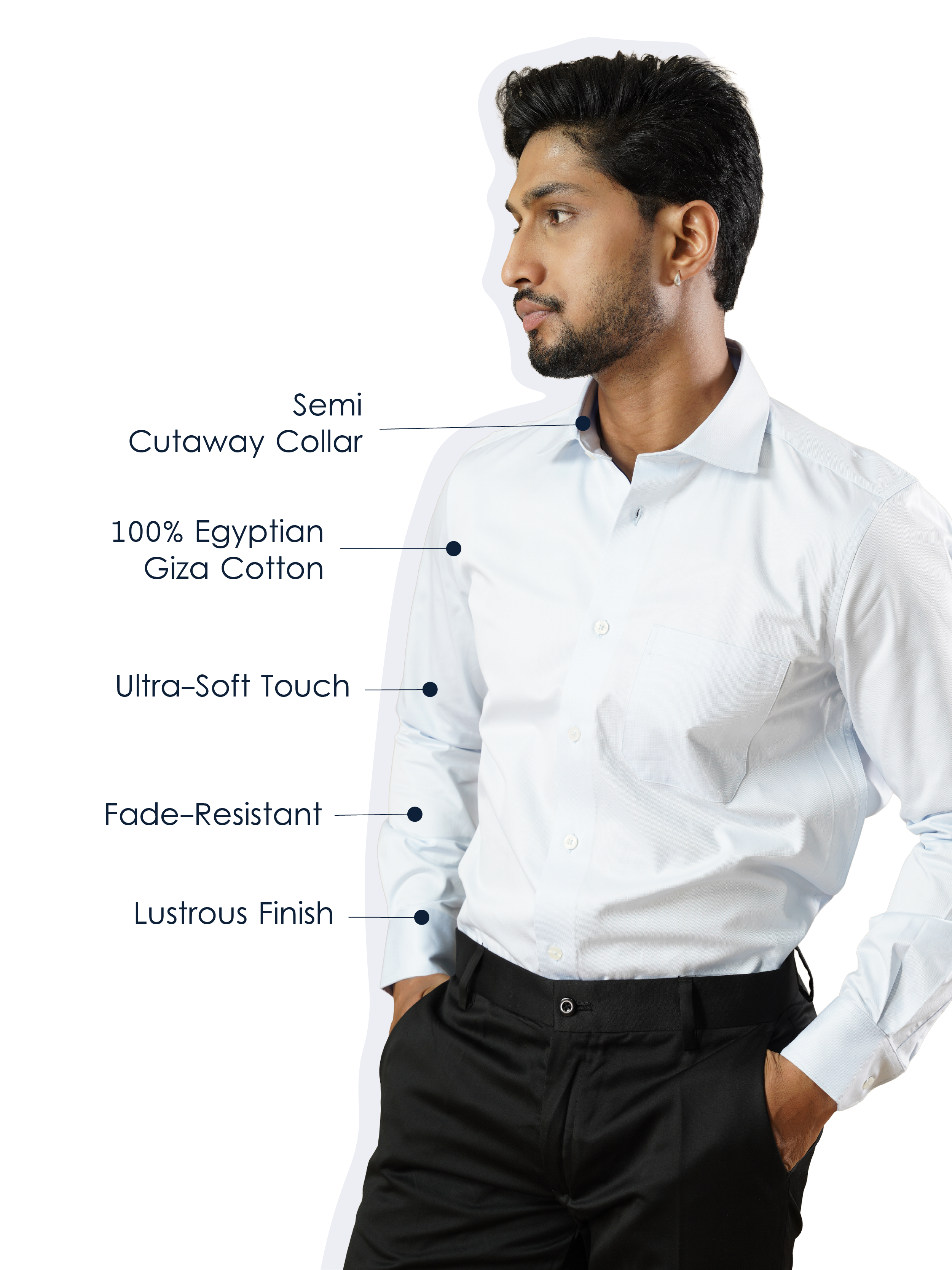 Men’s Light Blue Formal Full Sleeves Shirt