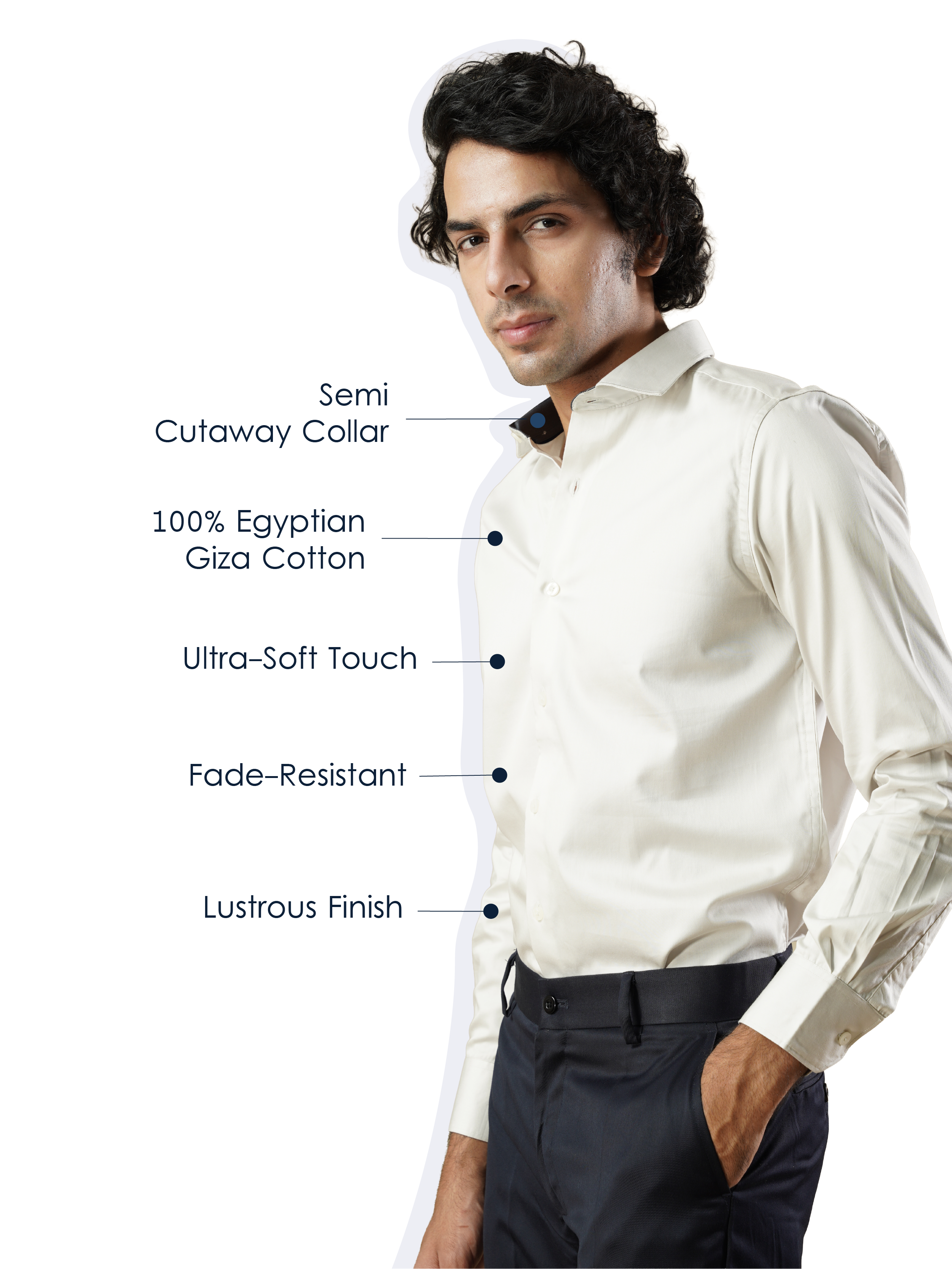 Men's White Formal Full Sleeves Shirt