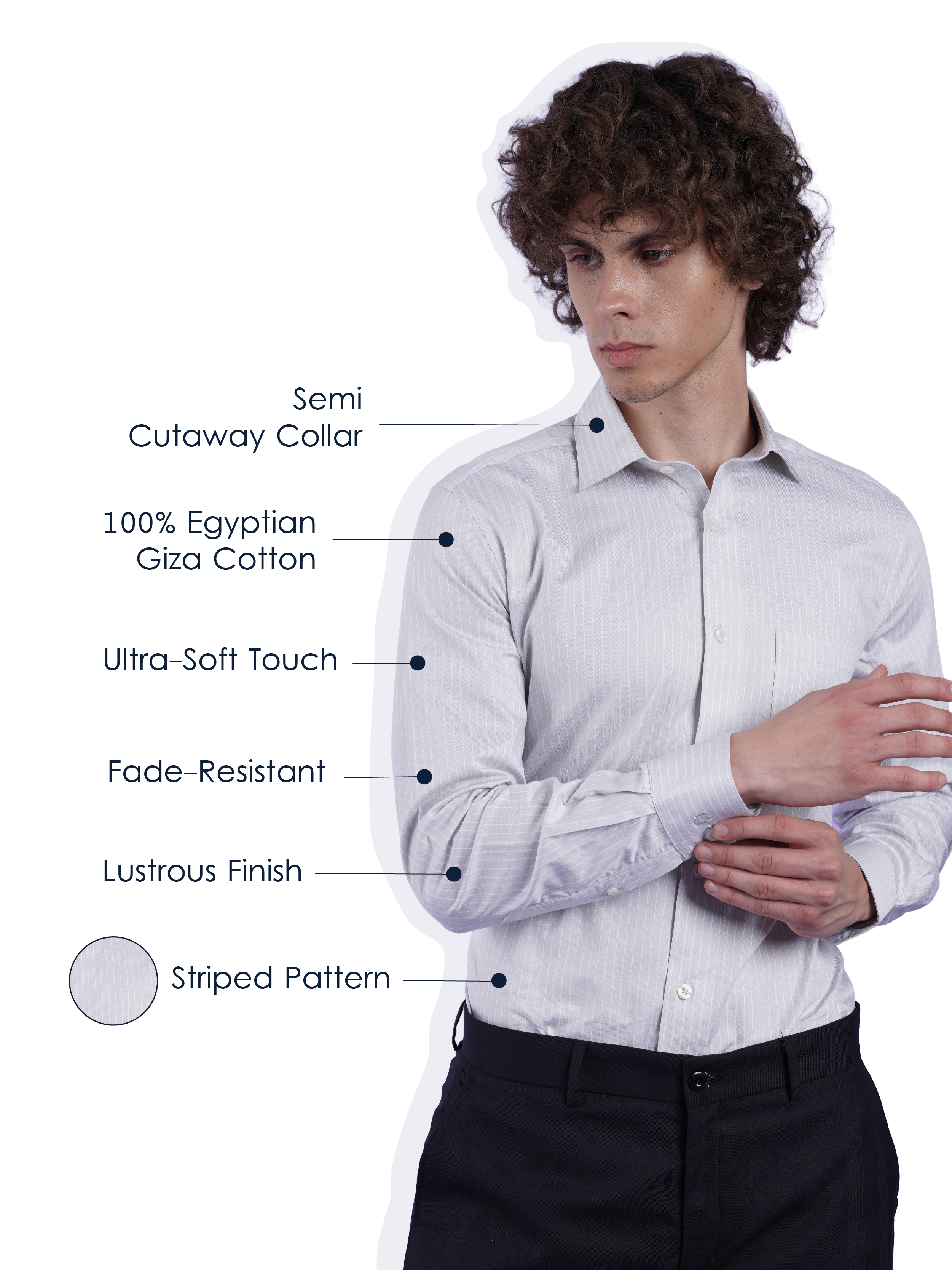Men's Striped Full Sleeves Formal Shirt